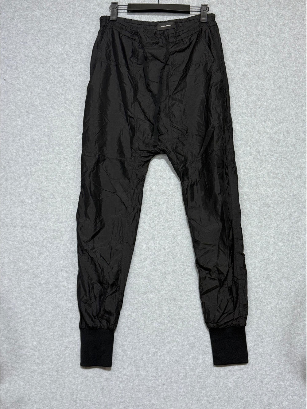 Isabel Marant Silk Blend Black Drop Crotch Track Pants Joggers Women's 36 US 4 S